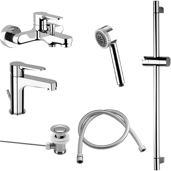 

Комплект смесителей «Remer» Winner W0510315RHGM с донным клапаном хром