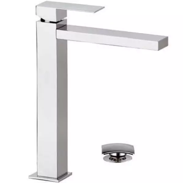

Смеситель для раковины «Remer» Qubica Design QD10LXL с донным клапаном хром