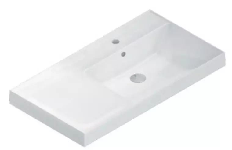 

Раковина «Kerama Marazzi» Cubo 90/48 CU.wb.90rh фарфоровая белая правая