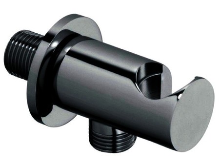 Подключение для душевого шланга Cezares CZR-U-AI4-NOP с держателем для лейки чёрное матовое 6220₽