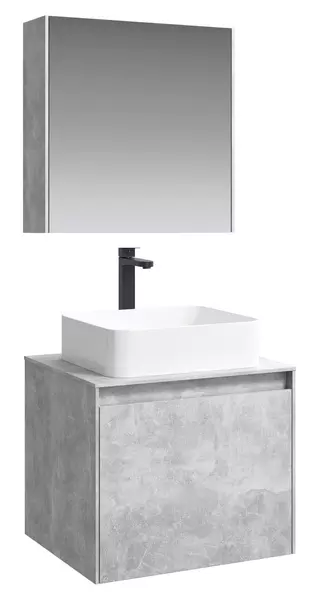 

Мебель для ванной подвесная «Aqwella 5 Stars» Mobi 60 бетон светлый