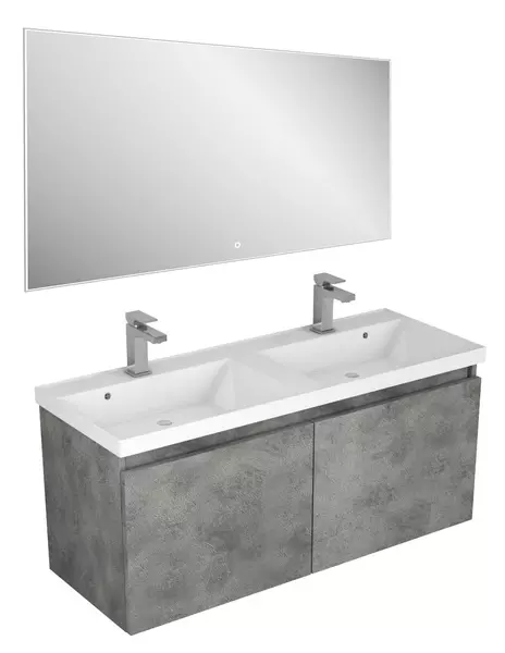 Мебель для ванной подвесная «Veneciana» Stoun 120 тёмный камень - фото 1