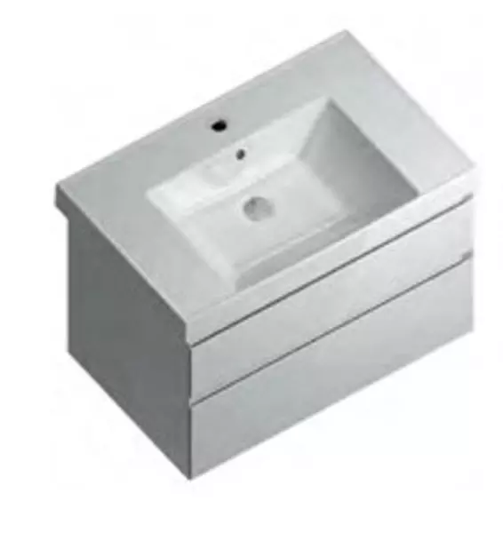 

Тумба с раковиной «Kerama Marazzi» Cubo 80 (Cubo 80) подвесная белый глянец
