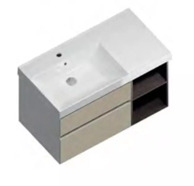 

Тумба с раковиной «Kerama Marazzi» Cubo 90 (Cubo 90) подвесная лимо матовый/метц левая