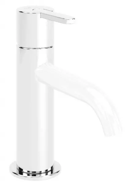 

Смеситель для раковины «Cezares» LEAF-LSM2-BIO с донным клапаном белый матовый