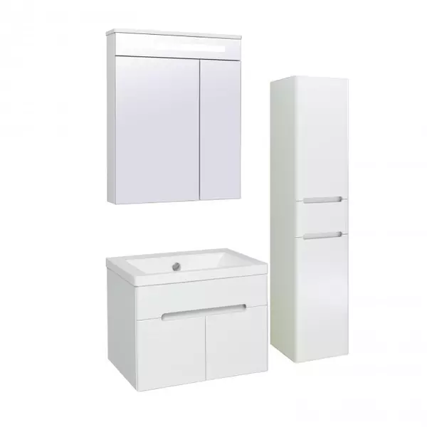 Мебель для ванной подвесная «Runo» Парма 60 с дверцами белая - фото 1
