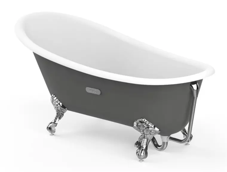 Ванна чугунная Roca Carmen 16080 7234250000 7234250000 без опор без сифона белаячёрная 231651₽