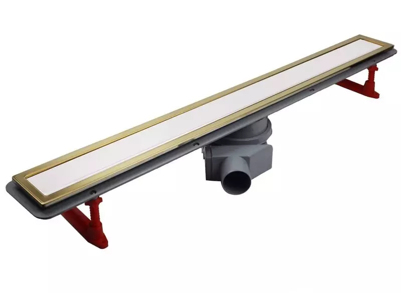 

Душевой лоток «Pestan» Confluo Premium Line 650 13100122 боковой выпуск White Glass/Gold