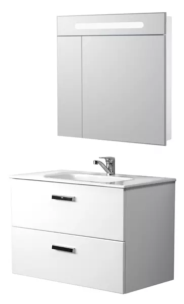 Мебель для ванной подвесная «Roca» Victoria Nord 80 белая глянцевая