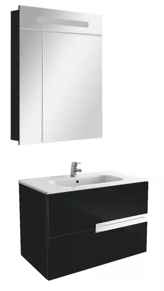 

Мебель для ванной подвесная «Roca» Victoria Nord Black Edition 80 чёрная