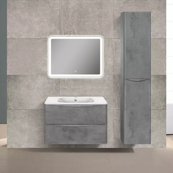 Мебель для ванной подвесная «Vincea» Paola 80 Beton