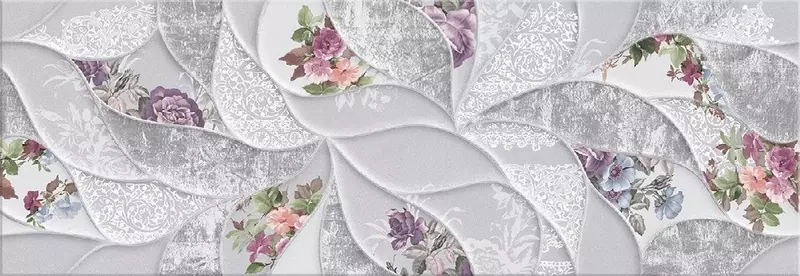 

Настенная плитка «Eletto Ceramica» Malwiya Floris Matt. 70x24,2 506961101 grey