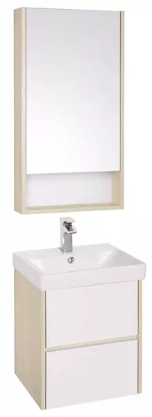 Мебель для ванной подвесная «Aquaton» Сканди 45 белый/дуб Верона