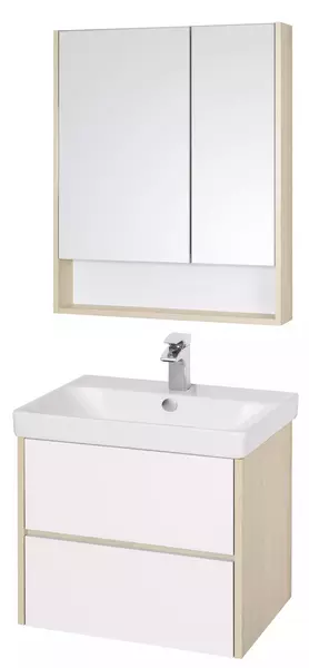 Мебель для ванной подвесная «Aquaton» Сканди 70 белый/дуб Верона - фото 1