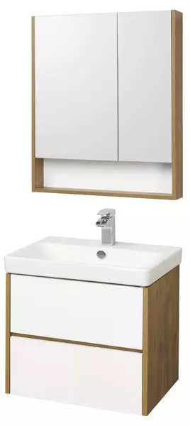 Мебель для ванной подвесная «Aquaton» Сканди 70 белый/дуб Рустикальный - фото 1