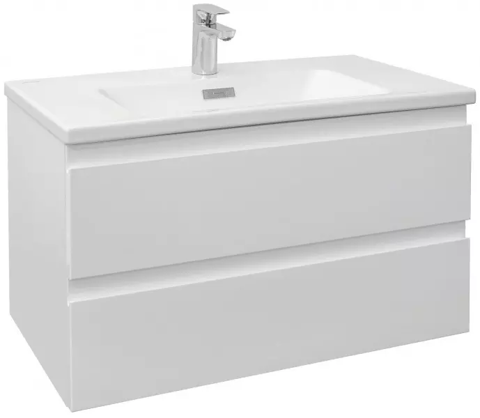 Тумба с раковиной «Jacob Delafon» Madeleine 80 EB2053-J5 (Vox 80/46 EXAE112-Z-00 белая) подвесная белая глянцевая