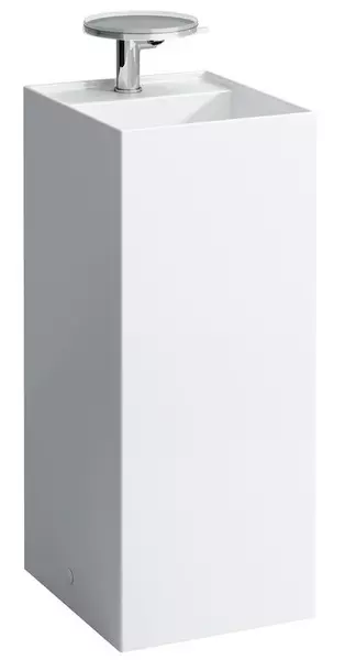 Раковина с пьедесталом «Laufen» Kartell by 38/44/90 8.1133.1.D01.111.1 фарфоровая серая