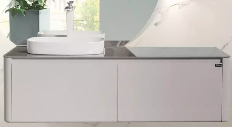 

Тумба с раковиной «Black & White» U915.1400L (B&W U915.1400) подвесная серая/белоснежная