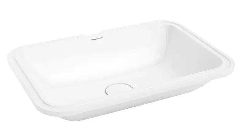 

Раковина «Kerama Marazzi» Plaza 55/38 PLR.wbu.55 фарфоровая белая