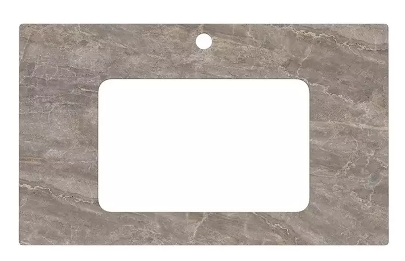 

Мебельная столешница «Kerama Marazzi» Парнас 80/48 PL3 для раковин, встраиваемых снизу керамогранит коричневая