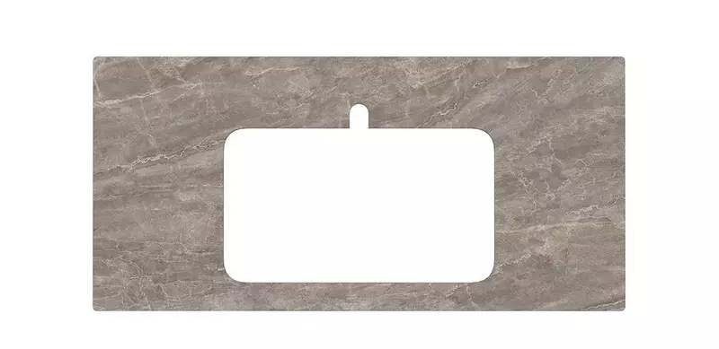 

Мебельная столешница «Kerama Marazzi» Парнас 100/48 PL2 для раковин, встраиваемых сверху керамогранит коричневая