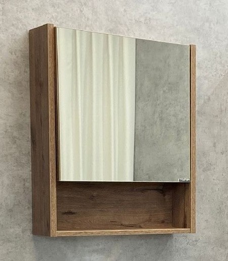 Зеркальный шкаф Comforty Марио 60 без света дуб тёмный универсальный 10800₽