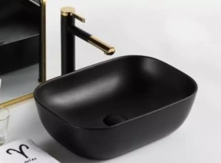 

Раковина «Belbagno» 50/40 BB1302-H301 фаянсовая черная матовая