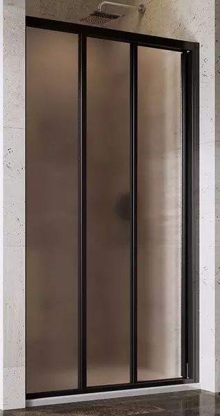 

Душевая дверь «Ravak» Supernova ASDP3 100/198 Grape/чёрная универсальная