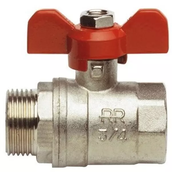 

Кран шаровой бытовой «Remer» RR 365 MF-3/4" ВР-НР никель