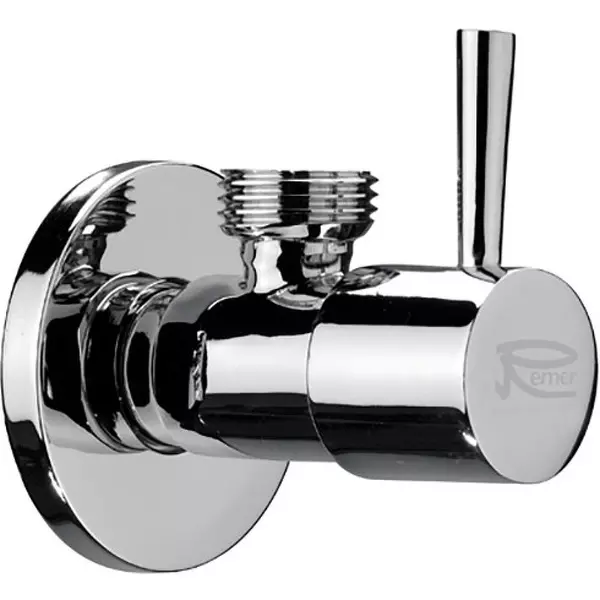

Кран шаровой бытовой «Remer» RR 128L 1/2"- 3/8" НР-НР хром