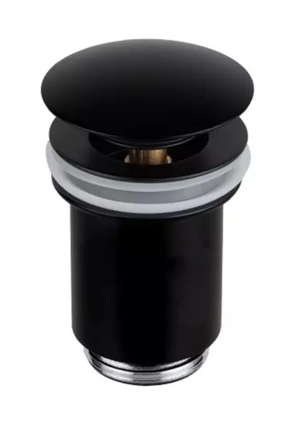 Донный клапан для раковины «Remer» 905CC114NO с механизмом Клик-Клак чёрный матовый