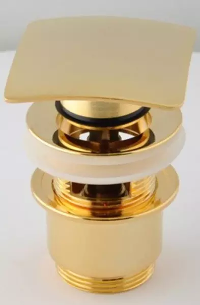 Донный клапан для раковины «Remer» 905SCC2114DO с механизмом Клик-Клак золото