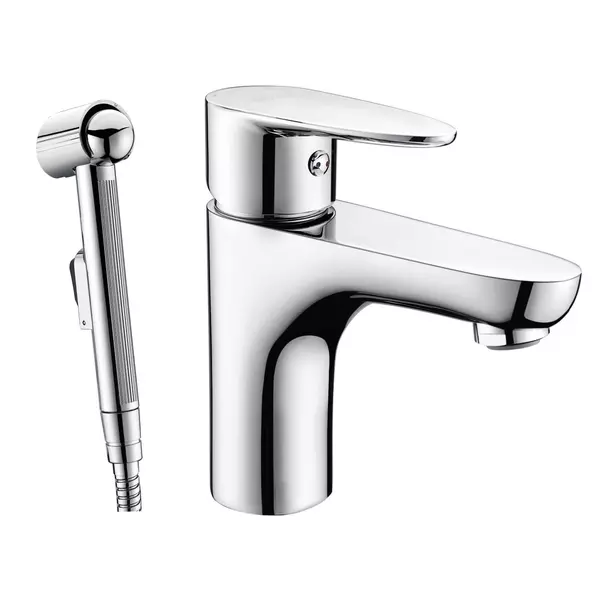 

Смеситель для раковины с гигиеническим душем «WasserKRAFT» Leine 3508 хром