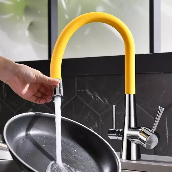 

Смеситель для кухни с подключением к фильтру «Lemark» Comfort LM3075C жёлтый/хром