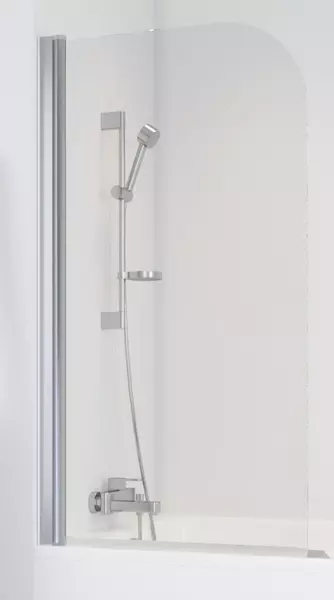 Шторка на ванну стеклянная «Vegas Glass» EV 76/139 прозрачная/хром универсальная