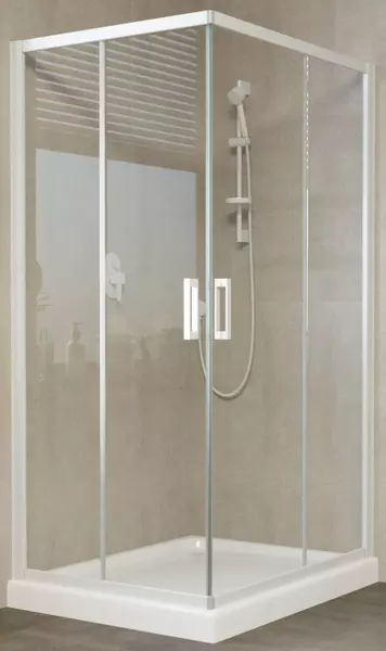 

Душевой угол-ограждение «Vegas Glass» ZA-F Novo 120/80 прозрачный/белый без поддона универсальный