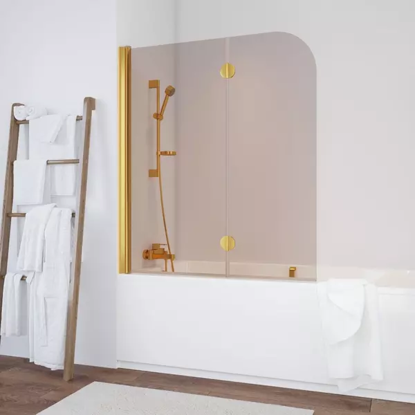 

Шторка на ванну стеклянная «Vegas Glass» E2V 120/139 бронза/золото левая