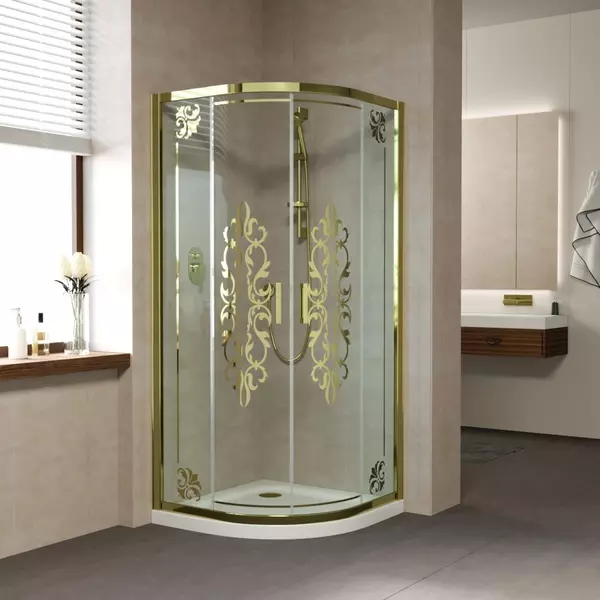 

Душевой угол-ограждение «Vegas Glass» ZS 90/90 Felicita2/глянцевое золото без поддона универсальный