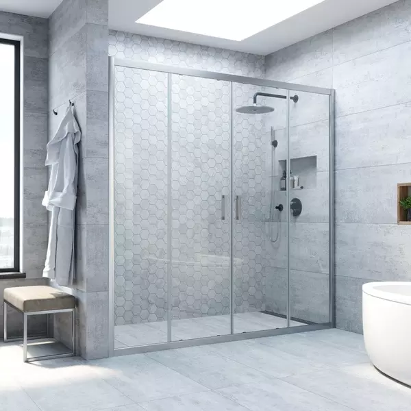 

Душевая дверь «Vegas Glass» Z2P Novo 150/190 прозрачная/матовый хром универсальная