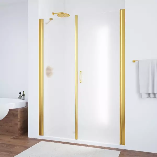 

Душевая дверь «Vegas Glass» EP-F-2 110/189 сатин/глянцевое золото правая