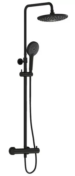 

Душевая система «Vitra» Aquaheat Bliss 240 2F A4720536 с термостатом чёрная матовая