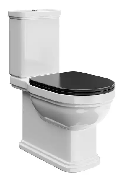 Унитаз компакт Kerama Marazzi Pompei POcis01POwc01POseat01BLK белый с сиденьем дюропласт с микролифтом чёрное 42143₽