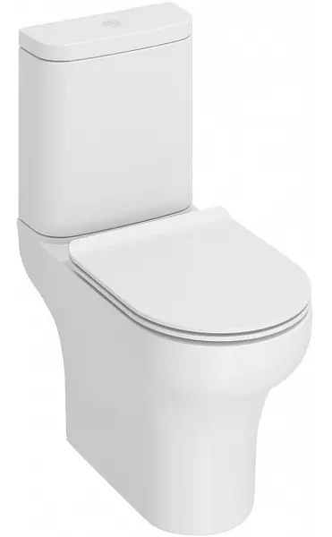 Унитаз компакт безободковый «Kerama Marazzi» Buongiorno BG.wc.01/BG.cis.01/PLM1.seat.02\WHT с сиденьем дюропласт с микролифтом белое