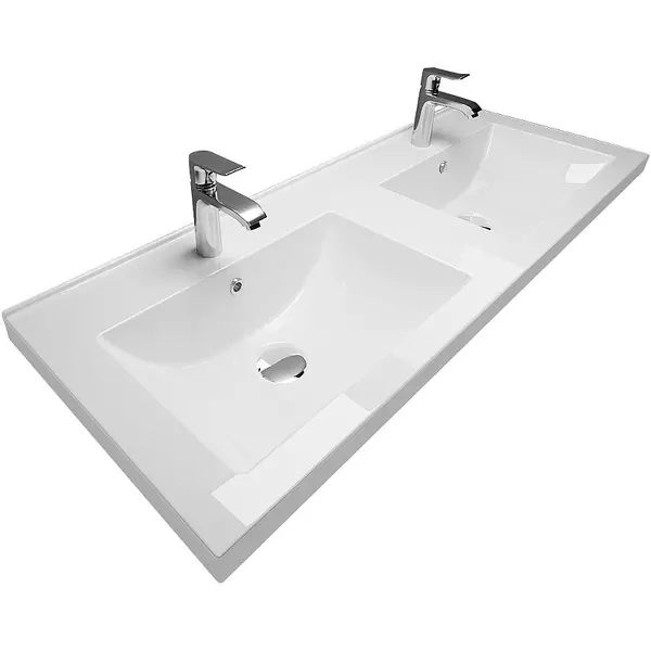 

Раковина двойная «Marka One» Duo 120/44 У99050 Polytitan белая