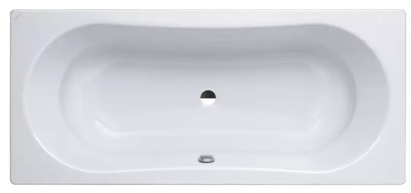 Ванна стальная «Laufen» Thallium 180/80 (2.2509.3.000.040.1) без опор без сифона с отверстиями белая