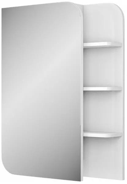 Зеркальный шкаф «Uncoria» Лина 55 без света белый глянец правый