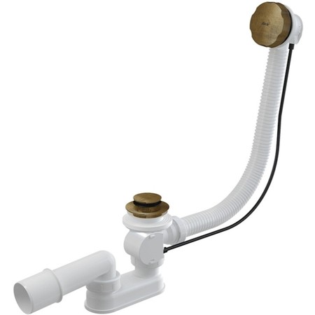 Сифон для ванны слив-перелив AlcaPlast A55ANTIC-80-RU-01 перелив 80 см антик полуавтомат 14319₽