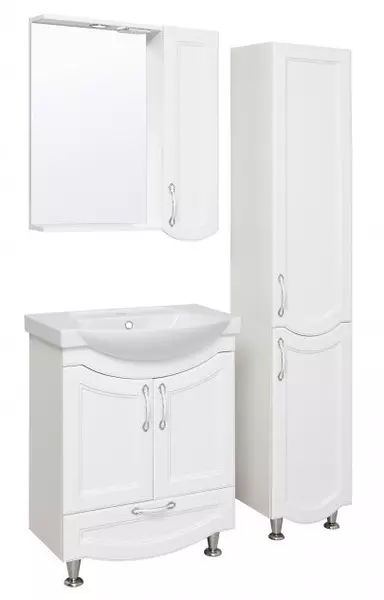 Мебель для ванной «Runo» Неаполь 65 белая - фото 1