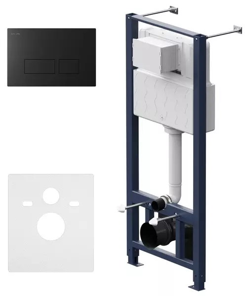 

Инсталляция для унитаза с кнопкой «Am.Pm» Pro S I012704.7038/пневматическая клавиша черная