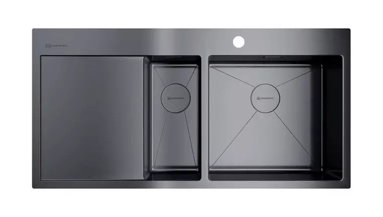 

Мойка для кухни «Omoikiri» Akisame 100 2 GM R 100/51 нержавеющая сталь вороненая сталь правая